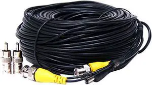 VideoSecu 150 Feet Pre-made All-in-One Video Power Extension Cable Wire Cord for CCTV Surveillance Security Camera DVR System B7V