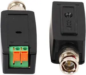 VideoSecu CCTV 2 Pcs Passive Security Camera Video Baluns Network Transceiver for Cat5 Cable a03