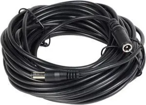 VideoSecu 33ft CCTV Security Camera 12V DC Power Supply Cable Pigtail Plug Extension Cord 2.1mm x 5.5mm for Surveillance DVR System W2U