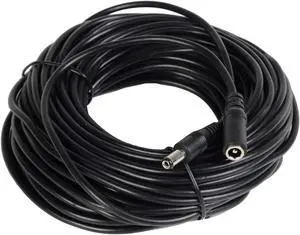 VideoSecu 50ft 12V DC Power Adapter Pigtail Plug Extension Cable 2.1mm x 5.5mm CCTV for Surveillance Camera W3J