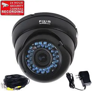 VideoSecu IR Day Night 36 LEDs Security Camera 1/3" Pixim DPS Wide Dynamic Range Varifocal 690TVL 4 - 9mm Lens Outdoor Indoor Weatherproof with Power and Cable for CCTV Surveillance DVR System CAM