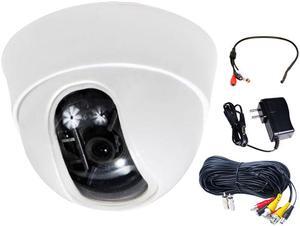 VideoSecu CCTV Dome Security Camera Built-in 1/3" Sony Effio CCD 600 TVL High Resolution 3.6mm Wide Angle View Lens with Power Supply, Cable and Audio Microphone for Home DVR Surveillance System AN3
