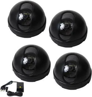 VideoSecu 4 Pack 480TVL Security Camera Built-in Sony CCD 3.6mm Wide Angle Lens Dome with Power Supply for CCTV Home Surveillance DVR System B4P