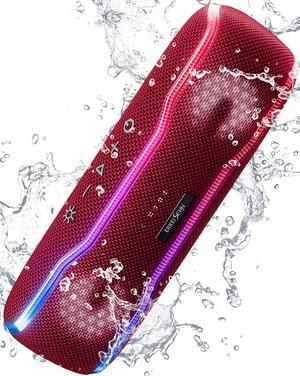 Bluetooth Speaker, IPX7 Waterproof Wireless Speaker with Colorful Flashing Light, 25W Super Bass with 24H Playtime, 100ft Bluetooth Range, TWS Pairing for Outdoor, Home, Party, Beach, Travel