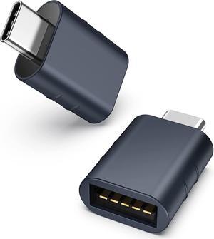 USB C to USB Adapter Pack of 2 USB C Male to USB3 Female Adapter Compatible with MacBook Pro 2021 iMac iPad Mini 6/Pro MacBook Air 2022 and Other Type C or Thunderbolt 4/3 Devices Midnight