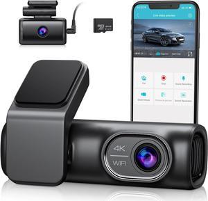 Dash Cam Front and Rear 4K/2K/1080P+1080P 5G WiFi GPS, Dash Camera for Cars with 64G SD Card, Dual Dash Cam with WDR Night Vision, 24h Parking Mode,170°Wide, G-Sensor, Loop Recording, APP