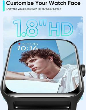 Smart Watch for Women Android &; iPhone Alexa Built-in [1.8" HD Screen] IP68 Waterproof Fitness Watch with Bluetooth Call (Answer/Make) Heart Rate/Sleep/SpO2 Monitor 105+ Sports Trackers