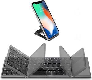 Geyes Folding Bluetooth Keyboard, Foldable Wireless Keyboard with Portable  Pocket Size, Aluminum Alloy Housing, for iPad, iPhone,Android Devices, and