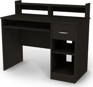 South Shore Axess Desk with Keyboard Tray, Black