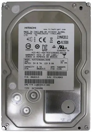 (NOT FOR HOME PC!) Hitachi Ultrastar HUS723020ALS640 2 TB 3.5" SAS 2 Enterprise Drive