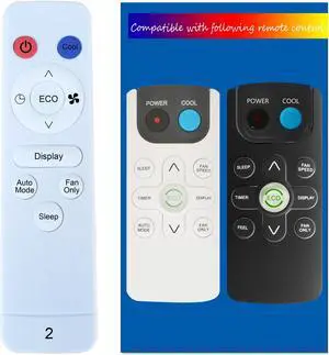 Replacement Remote Control for Emerson Quiet Kool EQK AC Air Conditioner Remote Control EARC8RE1 EARC10RE1 EARC12RE1 EARC15RE1 EARC8RSE1 EARC10RSE1 EARC12RSE1 EARC15RSE1