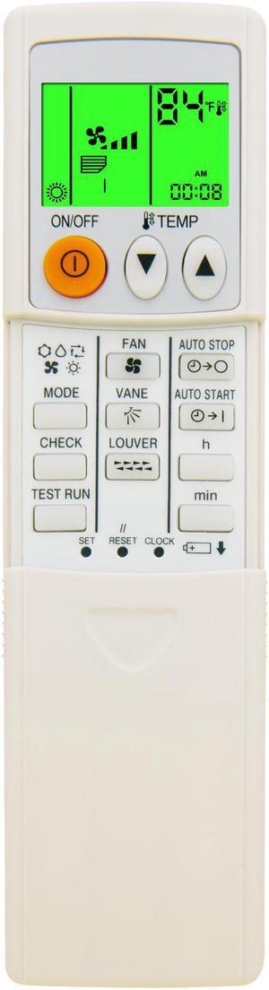 Replacement Remote Control for Mitsubishi Electric AC Air Conditioner PVFY-P36-E00A PVFY-P48-E00A PVFY-P54-E00A PKFY-P24NKMU-E PKFY-P24NKMU-E2 PKFY-P30NKMU-E PKFY-P30NKMU-E2 PKFY-P06NBMU-E