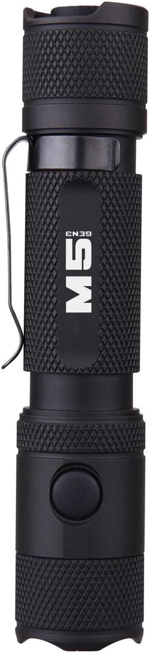 Powertac M5 Magnetic Rechargeable Flashlight Ultra bright to 2030 Lumens with SST40 LED Powered by18650 Battery with Dual Switches in Perfect Compact Size for Handheld for EDC/Military/Law Enforcement