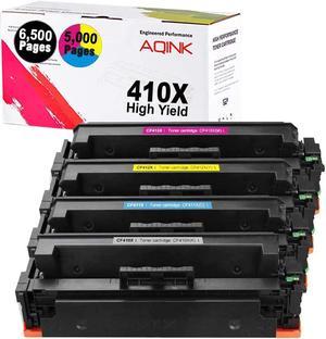 4Pk 410X Compatible M477fdw Toner Cartridge, Replacement for HP 410X High Yield Toner CF410A 410A CF410X CF411X CF412X CF413X fits for HP Color Laserjet Pro MFP M477fdw M452dn M477fdn M477fnw M477