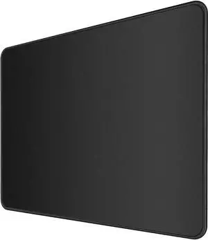 Large Gaming Mouse Pad [50% Larger] with Non-Slip Rubber Base Premium-Textured & Waterproof Mousepad with Stitched Edges Mouse Pads for Computers Gamer Office & Home 14 x 11in Black