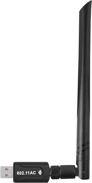 Realtek RTL8812BU USB Wireless Adapter 1300 Mbps with 5 dBi Antenna Dual Band AC1300 WiFi Dongle IEEE 802.11 a b g n ac for Laptop Desktop USB 3.0 Network Adapter Support Windows 10 Mac