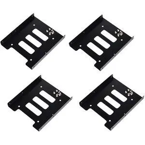 Pack-4, SSD Mounting Bracket 2.5 to 3.5 Adapter,2.5 to 3.5 Hard Drive Adapter SSD Bracket Converts 2.5" Notebook Hard Drive to 3.5" Desktop Hard Drive Bay Mounting Bracket Adapter