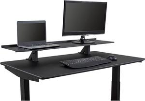 Stand Up Desk Store Clamp-On Adjustable Height Desk Shelf Monitor Stand (48" Wide)
