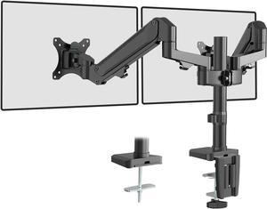 WALI Premium Dual Monitor Mount 17 to 32 Inch Gas Spring Heavy Duty Fully Adjustable Stand for Ultrawide Screen, 26.4lbs Weight Capacity (GSDM002-P), Matte Black