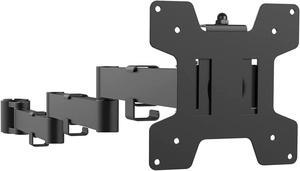 WALI Single Monitor Arm Universal 3 Tier Arm Fully Adjustable Pole Mount Bracket for WALI Monitor Mounting System 001ARMXL Black