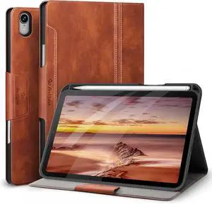 Antbox Case for iPad mini 7 A17 Pro, iPad mini 7th/6th Generation Case (2024/2021) with Pencil Holder Vegan Leather Smart Cover with Auto Sleep/Wake Stand Function