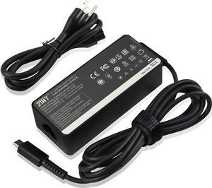 New 65W USBC Charger Travel Compatible with Lenovo Chromebook 100e 300e 500e C330 S330 ThinkPad T480 T580 E14 E15 L13 L14 L15 P14s p15s T14 T15 A485 T590 C930 C940 AC Adapter Power Supply