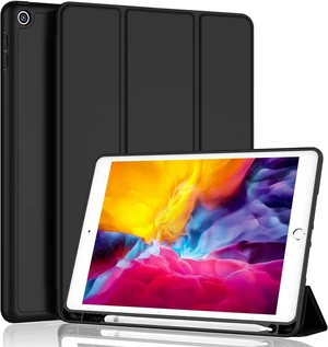 iPad 9.7 Case (2018/2017 Model 6th/5th Generation) Smart Cover with Pencil Holder and Soft Baby Skin Silicone Back and Full Body Protection Auto Wake/Sleep Cover (Black) iPad 9.7 Case (2018/2017 Model 6th/5th Generation) Smart Cover with Pencil Holder and Soft Baby Skin Silicone Back and Full Body Protection Auto Wake/Sleep Cover (Black)