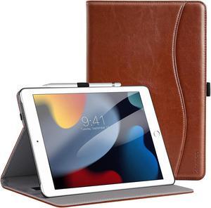 for New iPad 9th/8th/7th Generation Case 10.2 Inch 2021/2020/2019 Premium PU Leather Folding Stand Cover for iPad 10.2 9/8/7 Gen Brown