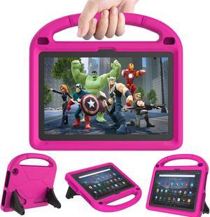 Fire HD 10 & HD 10 Plus Tablet Case for Kids(13th/11th Generation 2023/2021 Release) - Lightweight Shockproof Kid-Proof Cover with Handle Stand for Kindle Fire HD 10 Kids Tablet - Pink
