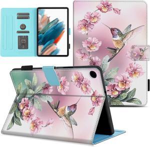 for  Galaxy Tab A8 10.5 inch Case 2022 (Model SM-X200/X205/X207) Floral Hummingbird Cover for Galaxy Tab A8 10.5 2022 Auto Wake/Sleep Pencil Holder
