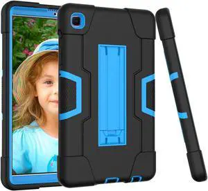 Case for Galaxy Tab A7 Lite 8.7 Case Heavy Duty Rugged Full-Body Hybrid Shockproof Drop Protection Cover  2021 Model SM-T220 / SM- T225 (1-Black+Blue)
