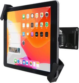 Tablet Wall Mount Holder with Anti Theft Security Lock and Key Rotate Design Arbitrary Adjustment Multi Angle bracket for most 8 to 10.1 Inch and for iPad Air &10.2 10.9 Galaxy tab and more (Black)
