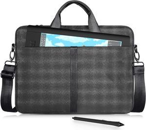 Portable Drawing Tablet Case for XP-Pen Artist 15.6 Pro Huion Kamvas Pro 16 Wacom Cintiq 16/ Intuos Pro PTH860 XP Pen Innovator 16 Carrying Shoulder Bag Protective Sleeve(Black)