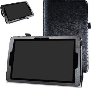 ZTE ZPad 10 Inch Tablet CaseB PU Leather Folio 2Folding Stand Cover for 100 ZTE ZPad 10 Inch Model K90U TabletBlack