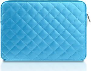 Laptop Sleeve Case 13 Inch for 13.3 MacBook Air/Pro M1 M2 Chromebook Notebook Protective Waterproof PU Leather Padded Computer Cover Bag for Men Women Blue