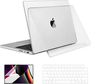 EooCoo Compatible with Newest MacBook Pro 16 Inch Case Release 2023 2022 2021 Model M2 A2780 M1 Pro M1 Max A2485 with Keyboard Cover & Screen Protector - Crystal Clear