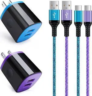 C Charger Cable Fast Charging Phone Charger C Type Wall Charger Box USB C Android Cord for Samsung Galaxy S23 S22+,S21 FE,S22 Ultra,A13 A53 S20,Z Fold 3,Z Flip 4 3,A33 A72,LG Stylo 6 5 K92 K51 K62 K52