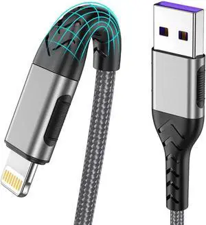 iPhone Charger [ MFi Certified] 3Pack 6FT USB A Cable for Long Charger Cable Fast iPhone Charging Cord Compatible with with iPhone Xs Max/XS/XR/X/8/7/6S/6/Plus/SE/iPad(Silver)