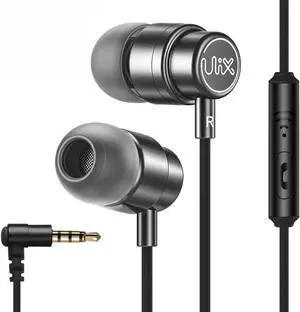 ULIX Rider Wired Earbuds with Microphone - Wired Earphones with Microphone - 5 Years Warranty Anti-Tangle Reinforced Cable 48  Driver for Intense Bass Ideal In Ear Headphones for Laptop PC Phone