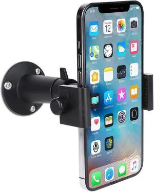 Wall Mount Phone Holder Bracket with 360 Degree Adjustable Mount for iPhone / Samsung Galaxy / Nexus / HTC / LG Smart Phones and GPS Navigator Compatible with 3.5 ~6.5 inch Width