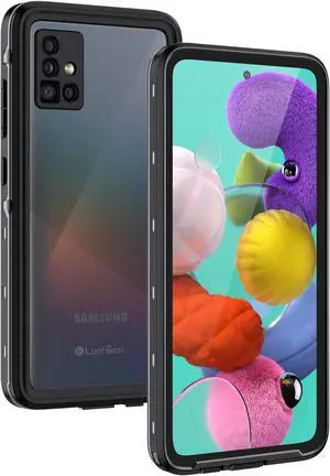 Lanhiem for Samsung Galaxy A51 Case, IP68 Waterproof Dustproof with Built-in Screen Protector, Heavy Duty Full Body Protective Phone Case for Galaxy A51 4G, Black Lanhiem for Samsung Galaxy A51 Case, IP68 Waterproof Dustproof with Built-in Screen Protector, Heavy Duty Full Body Protective Phone Case for Galaxy A51 4G, Black