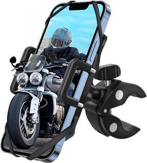 Motorcycle Phone Holder Mount 360° Rotation Super Stable Bike Phone Holder Mount Quality Bike Accessories Bicycle Phone Holder for iPhone Samsung Lenovo Motorola4.5-7inch All Phones
