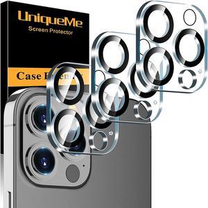 [3 Pack for iPhone 13 Pro/iPhone 13 Pro Max Camera Lens Protector Tempered Glass [Case Friendly][New version][Scratch-Resistant][Easy Installation] - Clear