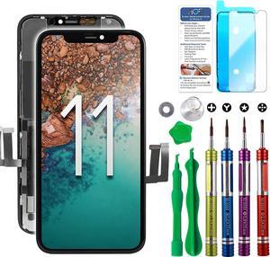 Ace Tech Cellular LCD Screen Replacement Compatible with iPhone 11 6.1 inch (Model A2111, A2223, A2221) 3D Touch Screen Display Digitizer Frame Assembly Repair Kit with Repair Tools