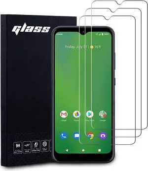 Douglass Cricket Ovation 2 Screen Protectors (3 Pack), 9H Tempered Glass Film for Cricket Ovation 2 Anti-Scratch Anti-Fingerprint Glass Screen Protectors Zero Bubbles Ultra-clear 99.99%