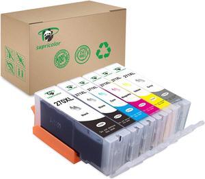 Supricolor PGI-270XL CLI-271XL Ink Cartridges, 6-Pack High Yield Pgi 270 Cli 271 Ink Compatible with PIXMA TS8020 PIXMA TS9020 PIXMA MG7720 Printer (with Gray)