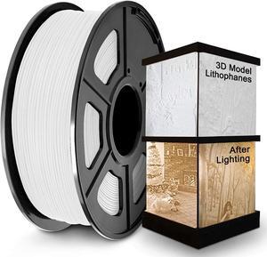 SUNLU PLA Filament 1.75mm, Neatly Wound PLA 3D Printer Filament 1.75mm Dimensional Accuracy +/- 0.02mm, Fit Most FDM 3D Printers, 1kg Spool (2.2lbs), 330 Meters, PLA White, Welcome to consult