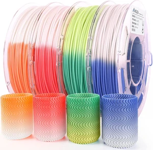 AMOLEN 3D Printer Filament Bundle, Temp Change PLA Filament 1.75mm Bundle,Color Change with Temperature Filament Sets, 3D Printing Filament +/- 0.02mm, Green/Blue/Red/Orange, 200g X 4 AMOLEN 3D Printer Filament Bundle, Temp Change PLA Filament 1.75mm Bundle,Color Change with Temperature Filament Sets, 3D Printing Filament +/- 0.02mm, Green/Blue/Red/Orange, 200g X 4