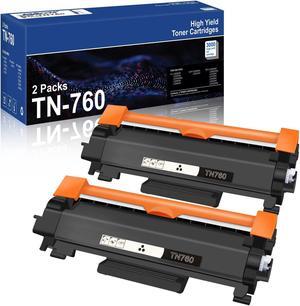 Inkox Compatible Toner Cartridge Replacement  TN760 TN-760 TN730 TN-730  HL-L2350DW HL-L2395DW HL-L2390DW HL-L2370DW MFC-L2750DW MFC-L2710DW DCP-L2550DW (Black, 2-Pack)