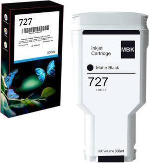 Aomya 300ml Matte Black Ink Cartridge Replacement  727 Compatible Ink Cartridge HP DesignJet T920 T930 T1500 T1530 T2500 T2530¡­